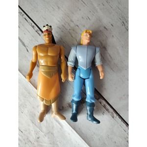 Vintage Burger King Pocahontas Chief + John Smith Figures Cake Toppers